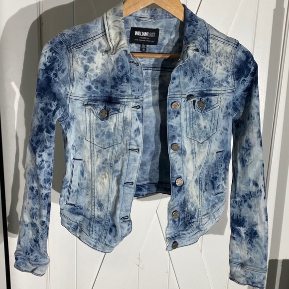 William Rast Acid Wash Stretch Crop Jean Jacket - Picture 2 of 4